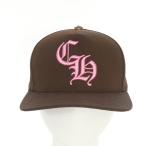 クロムハーツ CHROME HEARTS CHロゴ 刺繍 ベースボールキャップ 帽子 O/S ブラウン 茶 メンズ