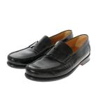 エルメス HERMES ケネディ レザー ローファー 革靴 40 ブラック 黒 メンズ