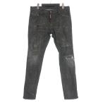 ディースクエアード DSQUARED2 20AW Skater Jean コーティング スキニー デニムパンツ ジーンズ 48 ブラック 黒 S79LA0007 国内正規