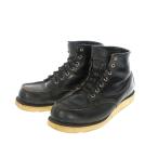 レッドウィング REDWING 90’ 四角犬タグ アイリッシュセッター レザー ワークブーツ USA製 靴 ブラック 黒 メンズ