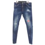 ショッピングディースクエアード 未使用品 ディースクエアード DSQUARED2 24SS DARK NEON SPLASH WASH SEXY TWIST JEANS デニムパンツ ジーンズ 48 インディゴ S74LB1457