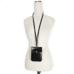 ショッピングマルジェラ 未使用品 エムエムシックス メゾンマルジェラ MM6 Maison Margiela 22AW ネックポーチ レザー ストラップ UNI ブラック 黒 SA5VL0003