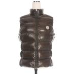 モンクレール MONCLER ナイロン ダウンベスト ジャケット ノースリーブ 2 ブラウン 茶 48328 レディース