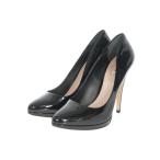 ショッピングMIUMIU ミュウミュウ miumiu ハイヒール エナメルパンプス シューズ 靴 38 ブラック 黒 レディース