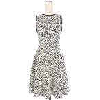 ケイトスペード KATE SPADE レオパード ジャガードワンピース ドレス S ホワイト/ブラック 白 黒 NJMU4976 国内正規 レディース