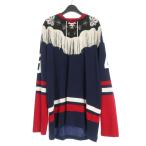 未使用品 ディースクエアード DSQUARED2 23AW ウエスタンホッケーシャツ フリンジ カットソー M ネイビー 紺 S71GD1327 国内正規 メンズ