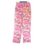 ダブレット doublet 20AW ALOHA KUNG FU PANTS アロハ サテンパンツ S ピンク 20AW14PT129 メンズ