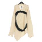 ショッピングマルジェラ エムエムシックス メゾンマルジェラ MM6 Maison Margiela 22AW DISTRESSED KNIT SWEATER オーバーサイズニット セーター  XS S アイボリー