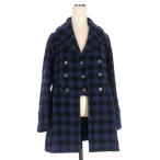 マークバイマークジェイコブス MARC by MARC JACOBS ダイヤ柄 ダブルコート ジャケット S ブルー/ブラック 青 黒 6781128300E 国内正規 レ
