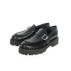 ショッピングディースクエアード 未使用品 ディースクエアード DSQUARED2 23AW D2 Statement レザーローファー シューズ 靴 38 ブラック 黒 S83L00015 国内正規 レディース