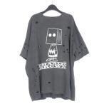 未使用品 ディスカバード DISCOVERED × ピーナッツ PEANUTS DAMAGE PIGMENT DYED TEE ダメージ加工 プリントTシャツ 3 グレー系 DC-SNAW25