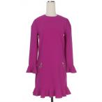 ショッピングディースクエアード ディースクエアード DSQUARED2 23AW フリルデザイン ワンピース ドレス 長袖 38 パープル 紫 S75CV0698 国内正規 レディース