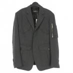 未使用品 ディースクエアード DSQUARED2 23AW Flannel Uniform Jacket テーラードジャケット ブレザー 46 グレー S71BN0927 国内正規 メン