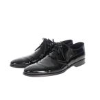 ドルチェ&ガッバーナ ドルガバ DOLCE&GABBANA エナメル ダービーシューズ イタリア製 靴 8 ブラック 黒 メンズ