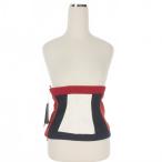 ショッピングディースクエアード 未使用品 ディースクエアード DSQUARED2 23AW サイドレザー ウエストベルト ウエストマーク 38 レッド/ネイビー/ホワイト S72NC1051