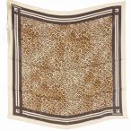 ショッピングディースクエアード ディースクエアード DSQUARED2 23AW シルク レオパード柄 スカーフ ストール スクエア ブラウン系 S82FU0002 国内正規 レディース