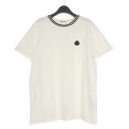 モンクレール MONCLER MAGLIA T-SHIRT ロゴラバーワッペン Tシャツ カットソー 半袖 XL ホワイト 白 F10918C71700 国内正規 メンズ