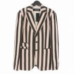 ショッピングディースクエアード 未使用品 ディースクエアード DSQUARED2 23AW Slouchy London Jacket ストライプ テーラードジャケット ブレザー 長袖 48 ピンク/ブラック