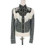 未使用品 ディースクエアード DSQUARED2 23AW Cowboy Western Shirt シャツ ブラウス 長袖 38 グリーン 緑 S72DL0733 国内正規 レディース