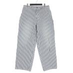 ショッピングジョンブル ジョンブル JOHNBULL UNION HERCULES MADE ストライプ ワークパンツ ヒッコリーデニムパンツ 32 ブルー/ホワイト HE252P03 メンズ