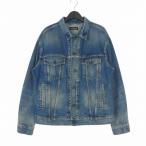 バレンシアガ BALENCIAGA BB MODE LIKE A MAN デニムジャケット ブルゾン バックロゴ刺繍 44 インディゴ 515528 TXE08 国内正規 メンズ