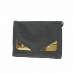  Fendi FENDI Monstar кожа клатч ручная сумочка сумка черный чёрный мужской 