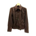 バーバリー BURBERRY シャツ ブラウス ジップアップ 長袖 38 茶 /YI30 レディース【中古】【ベクトル 古着】