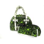 ドーリーガールバイアナスイ DOLLY GIRL by ANNA SUI バッグ ハンド ポーチ 3点セット 総柄 PVC 緑 /YO13 レディース【中古】【ベクトル 古着】