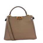 フェンディ FENDI ピーカブー エッセンシャリー アイコニック ショルダーバッグ ハンドバッグ 2WAY グレージュ /KH ■OH レディース