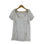 アバクロンビー & フィッチ Abercrombie & Fitch パーカー プルオーバー 半袖 無地 サイズM グレー QQQ レディース