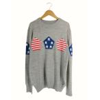  Callaway CALLAWAY вязаный вырез лодочкой длинный рукав шерсть . Star полоса M размер серый QQQ мужской 