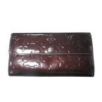ショッピングヴェルニ ルイヴィトン LOUIS VUITTON ヴェルニ ポルトフォイユ サラ  M91521 長財布 エナメル レザー ロゴ ボルドー QQQ ★AA☆ レディース