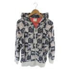  скалярный ScoLar Parker длинный рукав молния общий рисунок ламе белый темно-синий размер M QQQ женский 