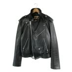 ハーレーダビッドソン HARLEY DAVIDSON ダブル ライダース ジャケット レザー 長袖 牛革 サイズ38 黒 QQQ メンズ