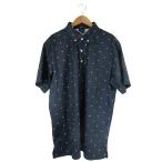 IGNIOignio рубашка-поло короткий рукав кнопка общий рисунок Golf одежда размер L темно-синий QQQ мужской 