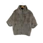 ti Tein The магазин TITE IN THE STORE мех жакет Zip выше размер F серый QQQ женский 