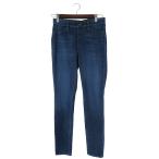  Uniqlo UNIQLO стрейч длинный обтягивающий брюки талия резина Denim style размер 2 индиго QQQ женский 