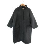 ソウルベリー soulberry コート ウール オーバーサイズ ステンカラー 中綿 ボタン 無地 グレー サイズ4L QQQ レディース