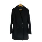 ザラ ベーシック ZARA BASIC ダブル チェスター コート ジャケット ボタン 無地 ネイビー サイズXS QQQ レディース
