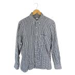 ユニクロ UNIQLO シャツ 長袖 ボタン チェック ブラック ホワイト サイズXL QQQ メンズ