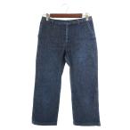 ユニクロ UNIQLO デニム パンツ 無地 ロング クロップド サイズ 66 インディゴ QQQ メンズ