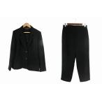 未使用品 K＆S アンサンブル 礼服 テーラード ジャケット シングル 2B インナー レース パンツ 無地 サイズ13AR 黒 QQQ レディース