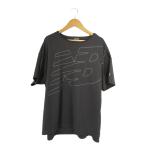  New balance NEW BALANCE футболка вырез лодочкой короткий рукав Logo принт размер M серый QQQ мужской 