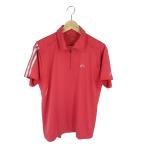  Adidas adidas тянуть over рубашка-поло короткий рукав Golf спорт одежда one отметка Logo красный размер L внутренний стандартный QQQ мужской 