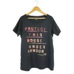  Under Armor UNDER ARMOUR футболка вырез лодочкой короткий рукав принт Logo размер MD чёрный QQQ женский 