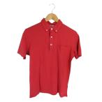  Uniqlo UNIQLO тянуть over рубашка-поло короткий рукав одноцветный красный размер M QQQ мужской 