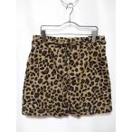  Lawrence do Rige .LAURENCE DOLIGE юбка-брюки брюки Short высокий талия леопардовая расцветка 0 чай Brown 