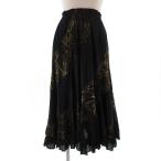  б/у бальные танцы юбка mi утечка длина Flare черный чёрный Gold женский [bektoru б/у одежда ]