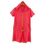  Saucony SAUCONY все в одном короткий рукав f-ti- шорты Logo принт розовый желтый желтый цвет L женский 