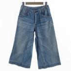 b lube Roo BLUE BLUE брюки Denim гаучо б/у обработка сделано в Японии хлопок синий blue 0 женский 